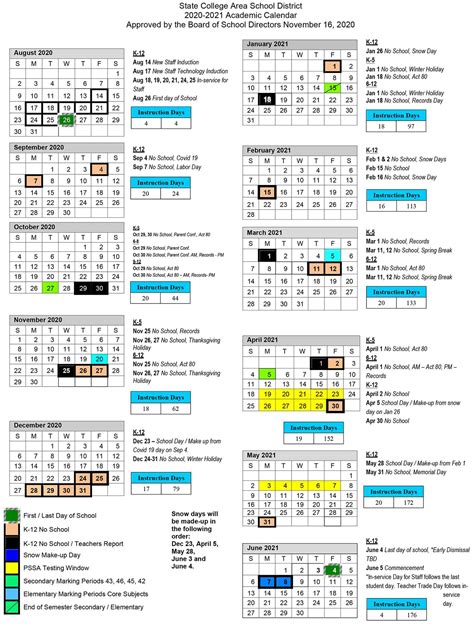 Penn State Abington Academic Calendar